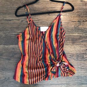 Rainbow wrap top